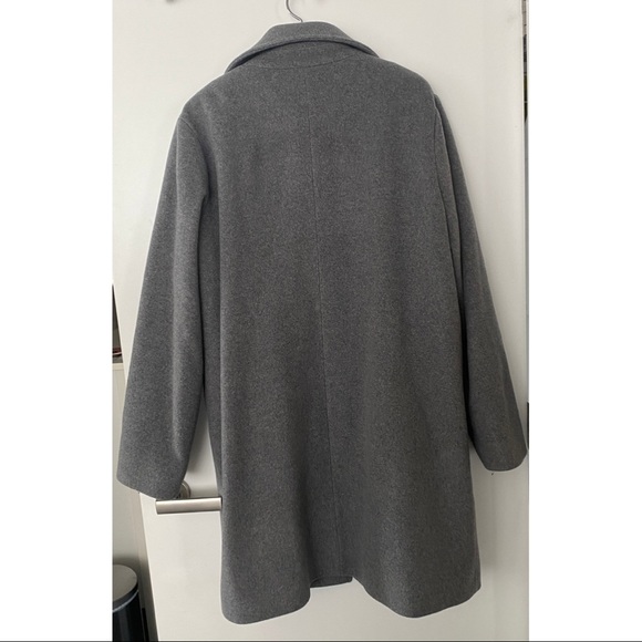 HiSO Wool & Cashmere Blend Walker Coat Grey size 16 - Picture 4 of 8